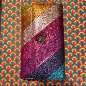 K stripe chain wallet NWT
Multi Color leather evening bag 
Kurt Geiger London